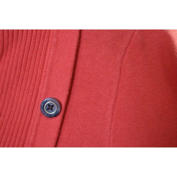 Banana Republic Womens Orange Button-Cowl Neck Sweater Long-Sleeve Size L 100% C - Picture 4 of 7